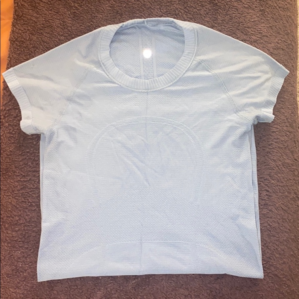 light blue lulu top